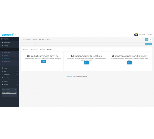 Модуль Валютные Инструменты PRO для OpenCart