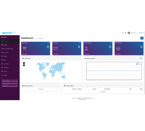 AlFa - Тема Адмін-панелі для Opencart для Opencart