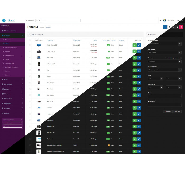 AlFa - Тема для Адмін-панелі AlFa - Тема Адмін-панелі для Opencart для Opencart