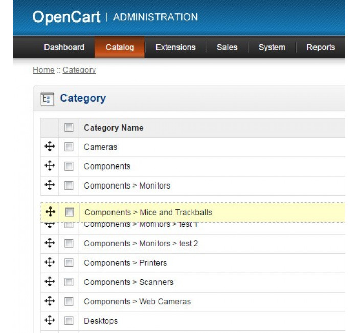 Модуль Сортування перетягуванням Easy Sort Order with Drag & Drop для Opencart Модуль Сортування перетягуванням Easy Sort Order with Drag & Drop для Opencart