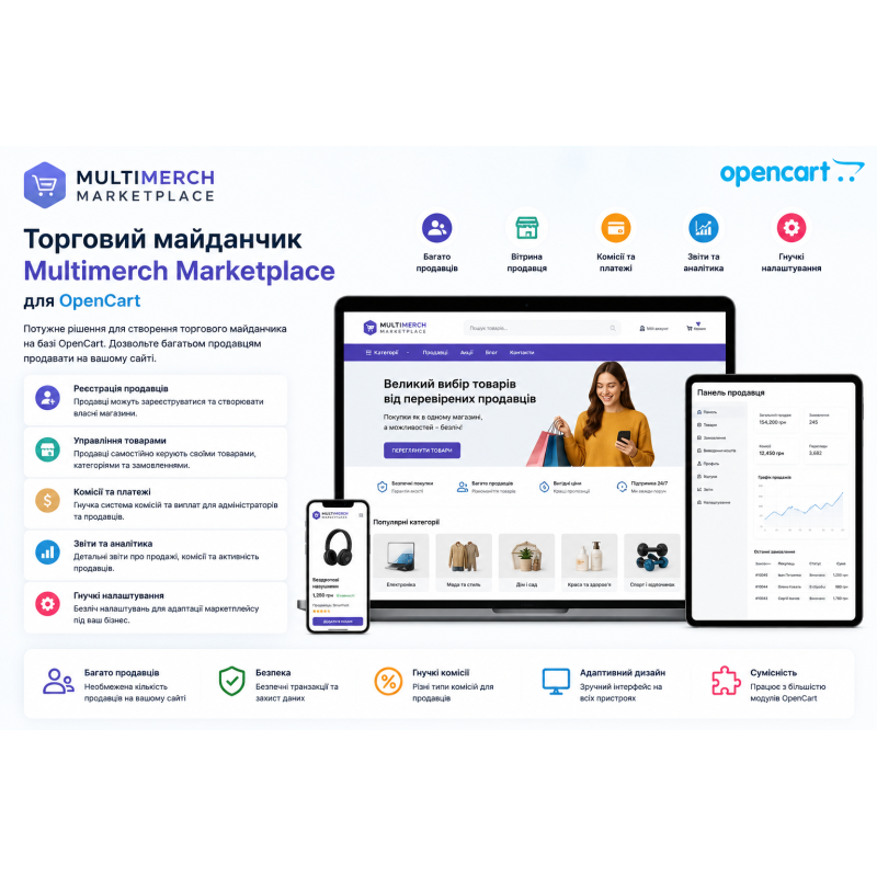 Μονάδα Multimerch Marketplace για Opencart