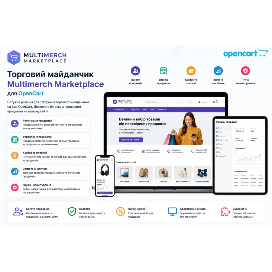 Μονάδα Multimerch Marketplace για Opencart