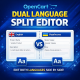OpenCart Dual Language Split Editor — edit two languages simultaneously
