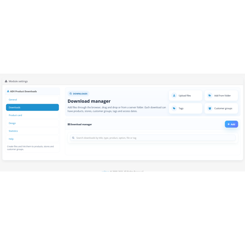 Product Downloads Pro для OpenCart