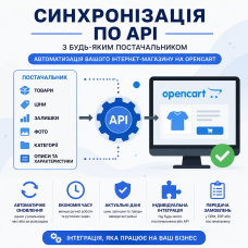 Синхронизация API с поставщиком для OpenCart обновления товаров цен остатков