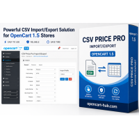 Модуль імпорту та експорту CSV Price Pro import/export для OpenCart 1.5