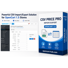 CSV Price Pro import/export module for OpenCart 1.5