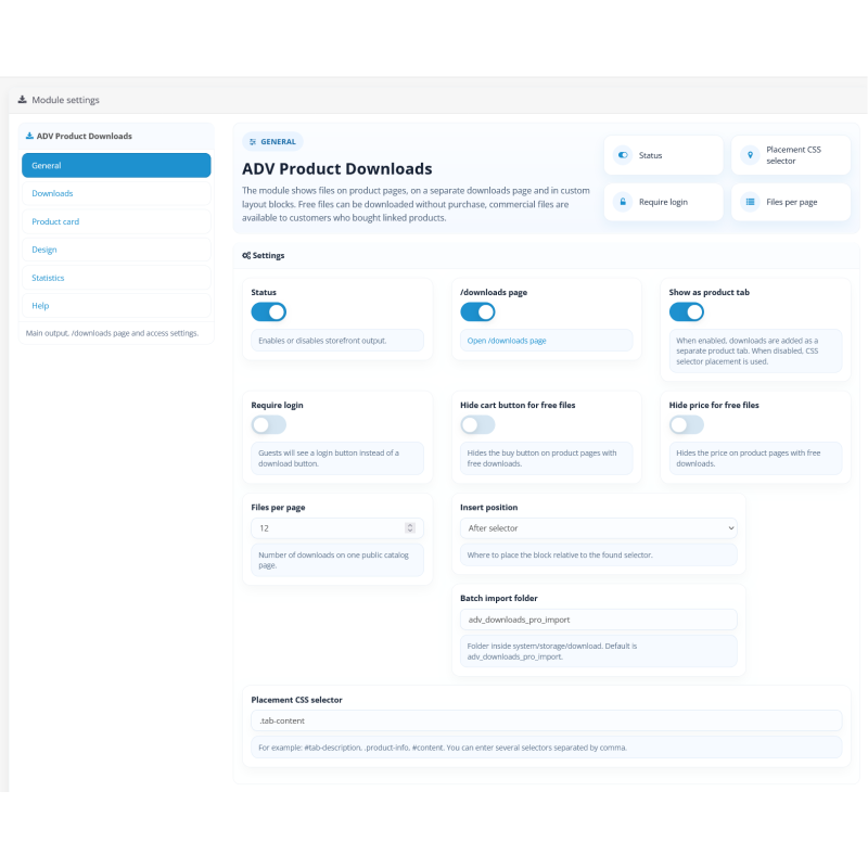 Product Downloads Pro для OpenCart
