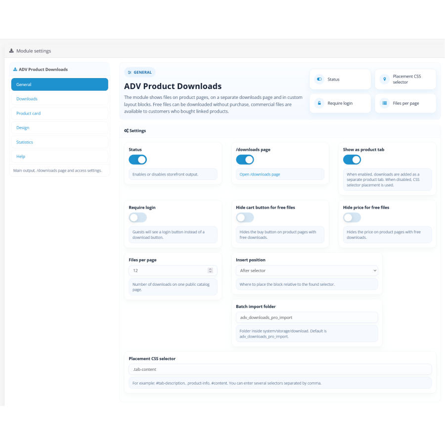 Product Downloads Pro для OpenCart