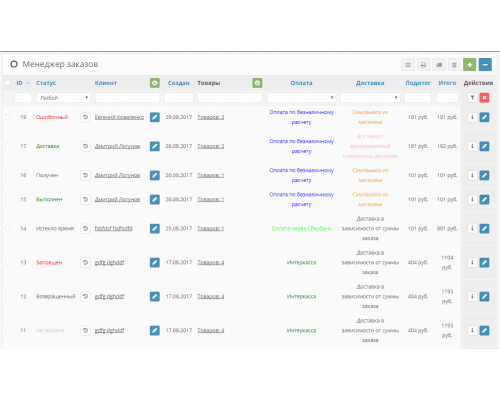 Order Manager Module for Opencart