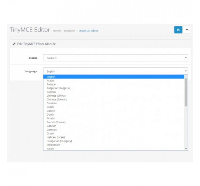 Модуль TinyMCE 5 Розширений редактор для Opencart 3.х Модуль TinyMCE 5 Розширений редактор для Opencart 3.х