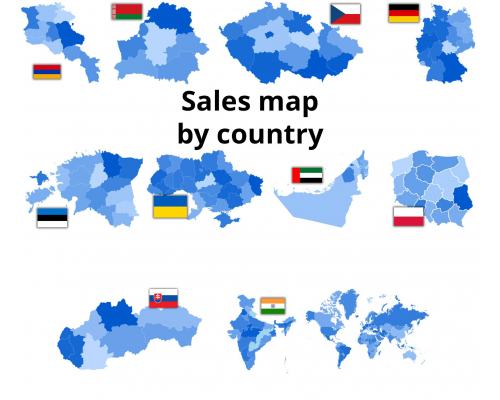 Module Sales map by country Plus for Opencart