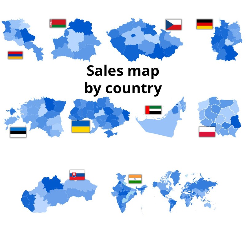 Opencart üçün Ölkə Satış Xəritəsi Plus Modulu