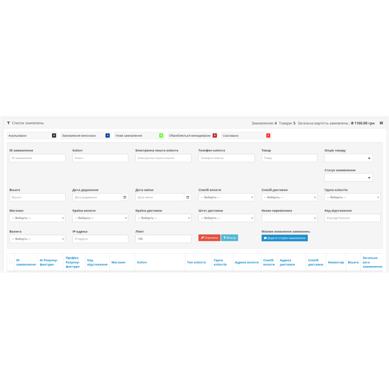Розширений менеджер замовлень Order Manager