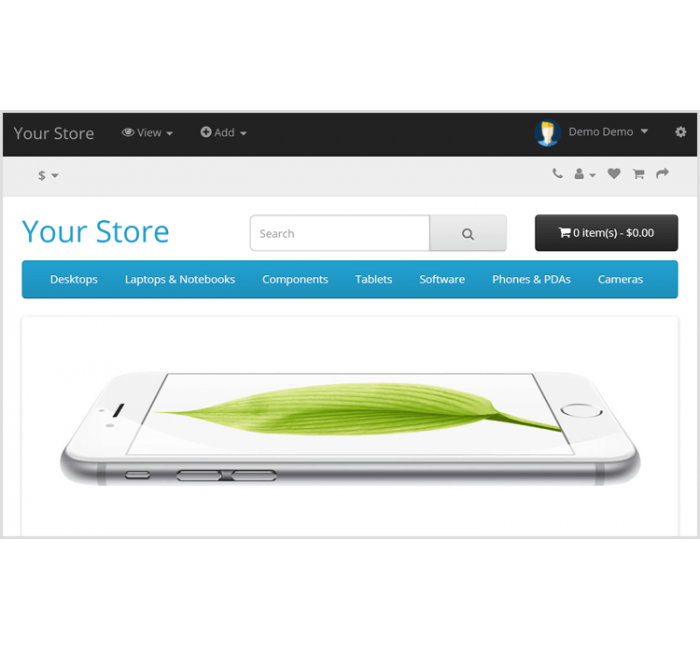 Панель управления Admin Front-End Toolbar для Opencart Панель управления Admin Front-End Toolbar