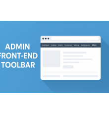 Admin Front-End Toolbar Control Panel