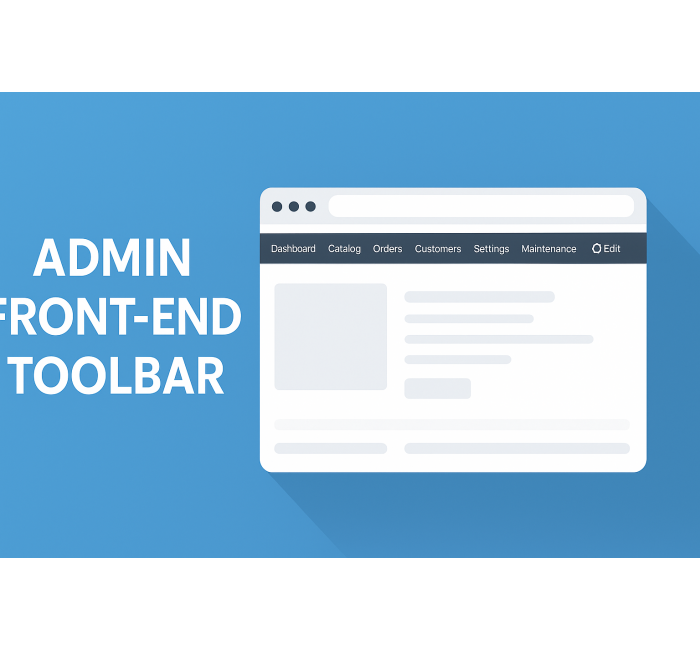 Панель управления Admin Front-End Toolbar для Opencart Панель управления Admin Front-End Toolbar