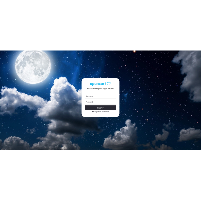 Әкімшіге кіру Pro OpenCart әкімшіге кіру беті