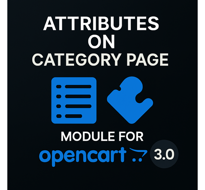 Атрибути на сторінці категорій та у модулях для OpenCart Модуль Атрибути на сторінці категорій та у модулях для OpenCart