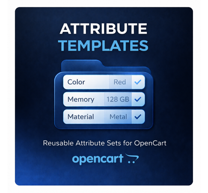 Шаблони атрибутів для OpenCart — атрибути товарів, які можна використовувати повторно