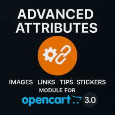 Модуль Розширені атрибути (Зображення, посилання, підказки, стікери) для Opencart