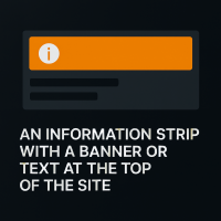 Информационная полоса с баннером или текстом верха сайта