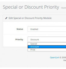 Promotions or Discounts Priority module