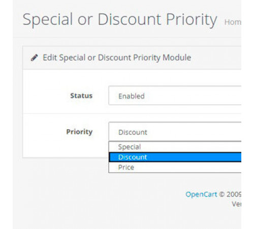 Promotions or Discounts Priority module