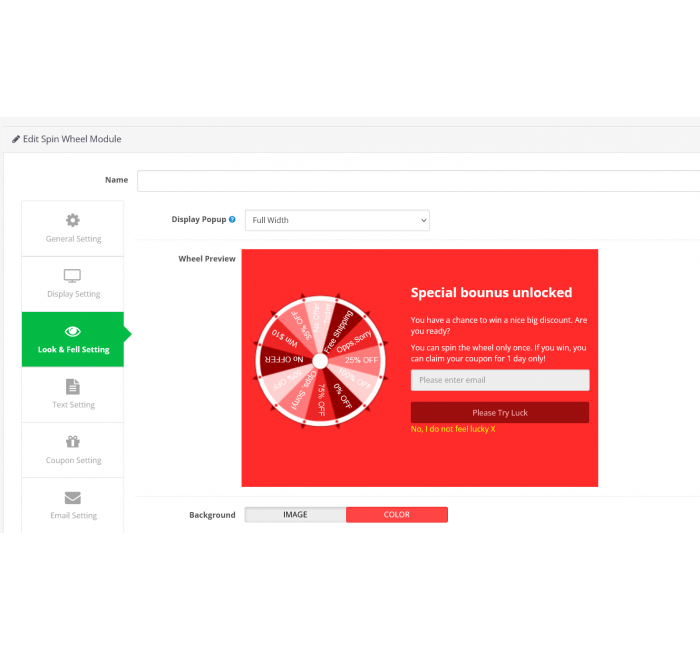 Τροχός της Τύχης – Μονάδα Έκπτωσης για το OpenCart