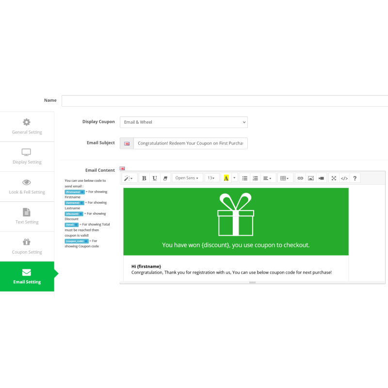 Колесо удачі – модуль знижок для OpenCart