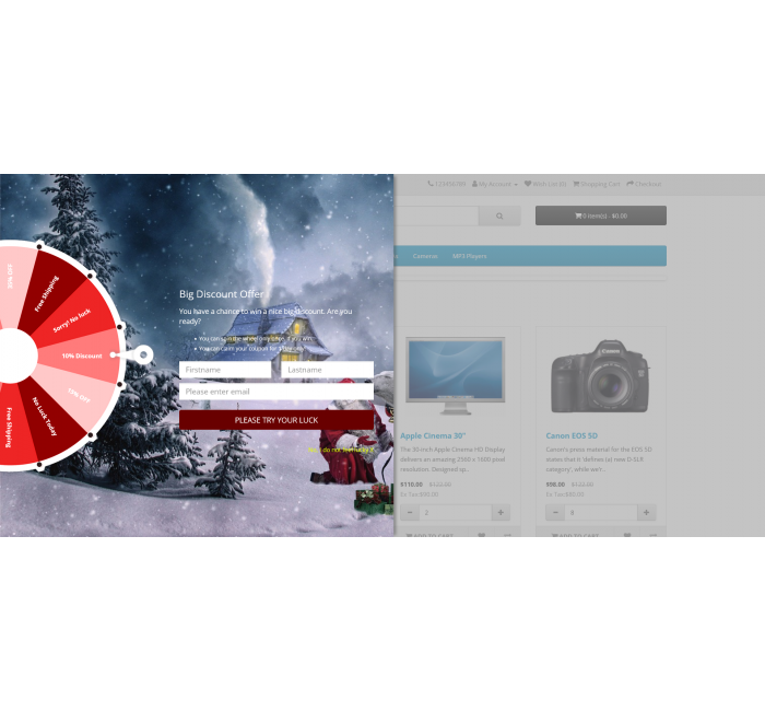 Τροχός της Τύχης – Μονάδα Έκπτωσης για το OpenCart