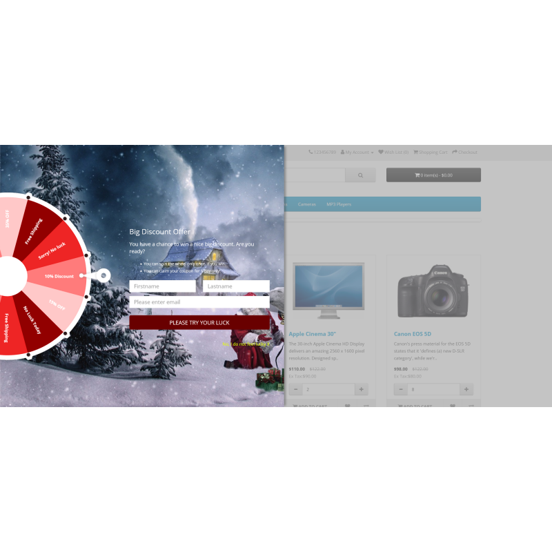 Колесо удачі – модуль знижок для OpenCart