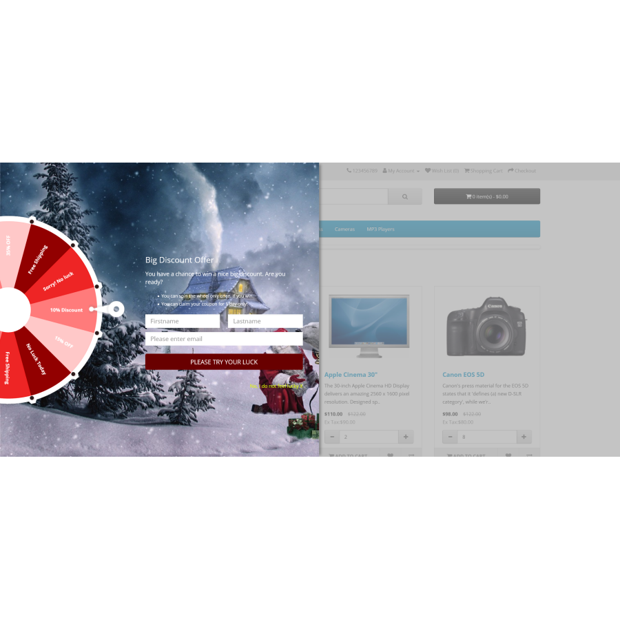 Τροχός της Τύχης – Μονάδα Έκπτωσης για το OpenCart