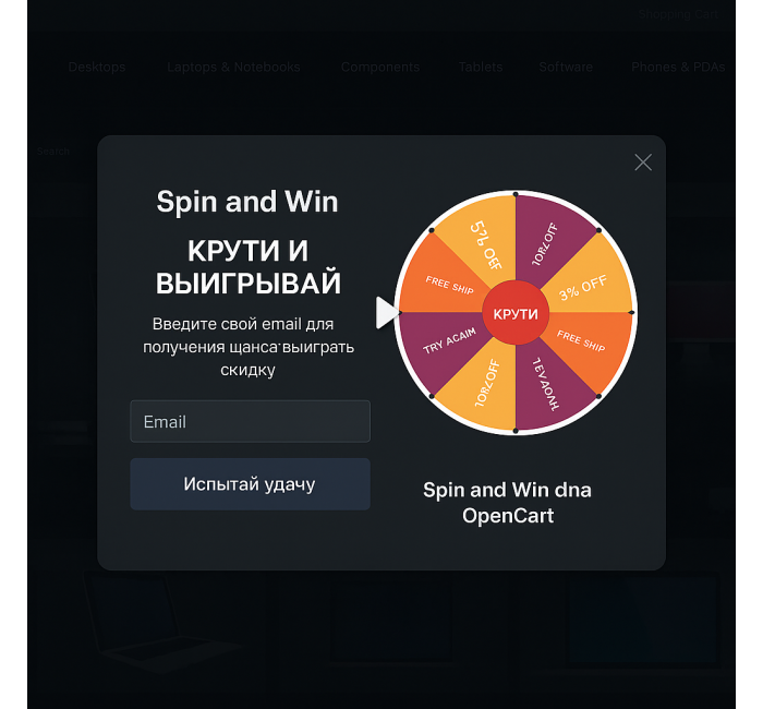 Τροχός της Τύχης – Μονάδα Έκπτωσης για το OpenCart