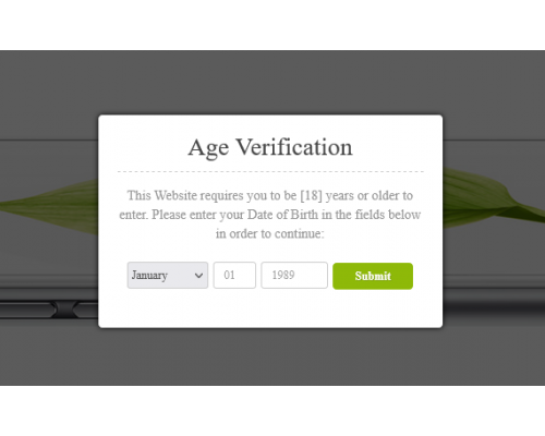 Age check Pop up (Age restriction)