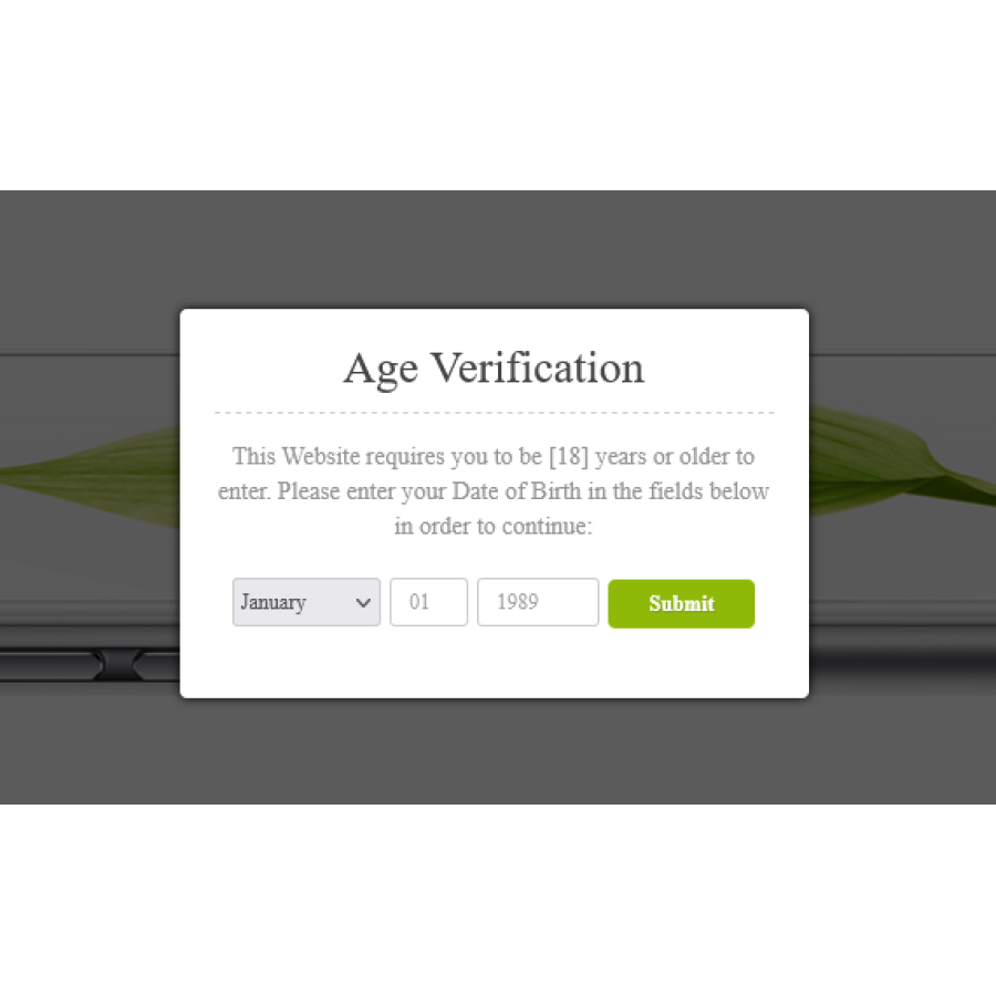 Age check Pop up (Age restriction)