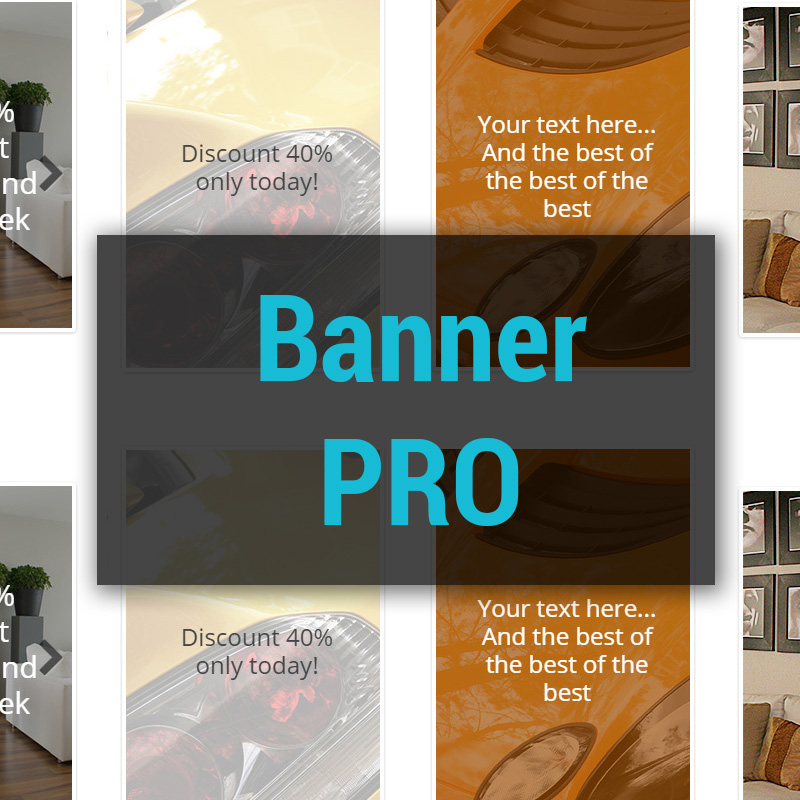 Banner PRO – әртүрлі санаттардағы баннерлер + OpenCart 2-3 үшін слайд-шоу
