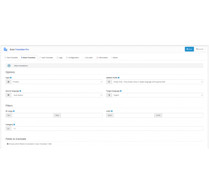 Модуль Авто Перевод Pro для OpenCart Модуль Авто Перевод Pro для OpenCart