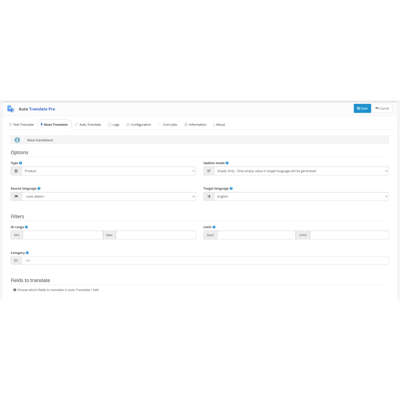 Модуль Авто Переклад Pro для OpenCart