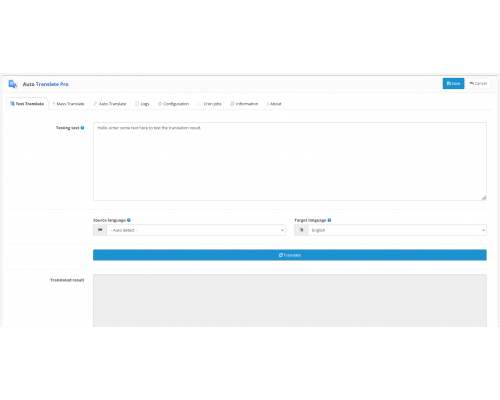 Auto Translation Pro module for OpenCart