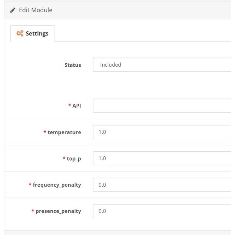 Модуль ChatGPT API інтеграції для OpenCart