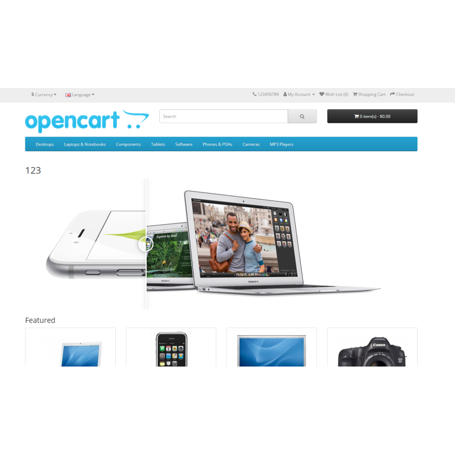 "Before/After" module for Opencart
