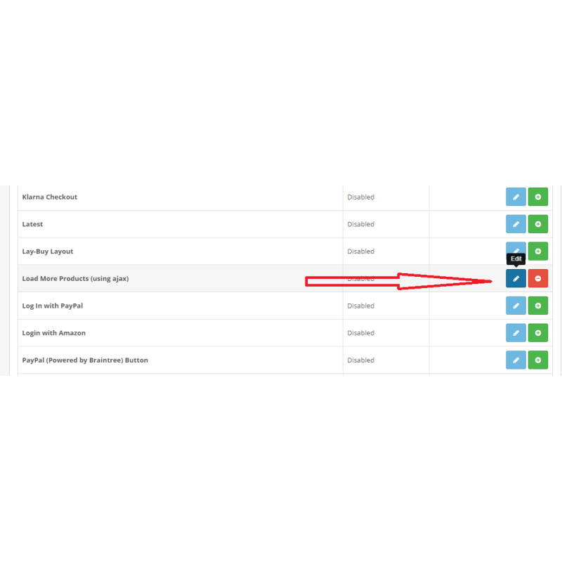 Paginação de produtos - Botão 