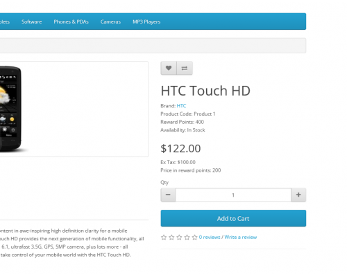 + and - buttons to select the quantity in the product map for OpenCart