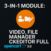 Модуль 3-в-1: Відео, Файловий менеджер, CKEditor Full