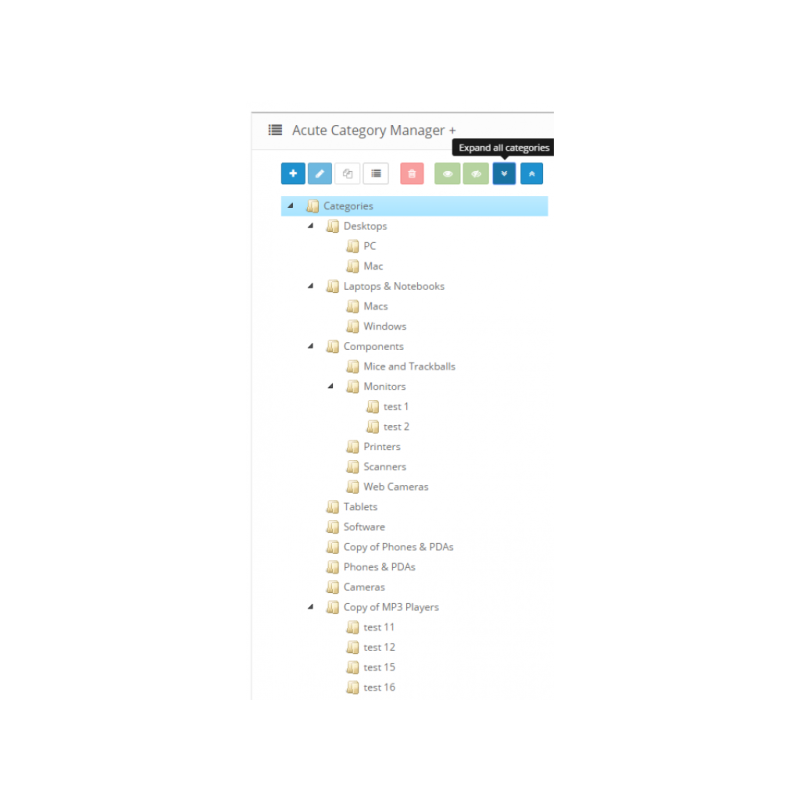 Управління категоріями + для OpenCart