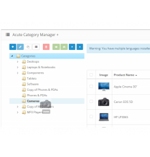 Управление категориями + для OpenCart