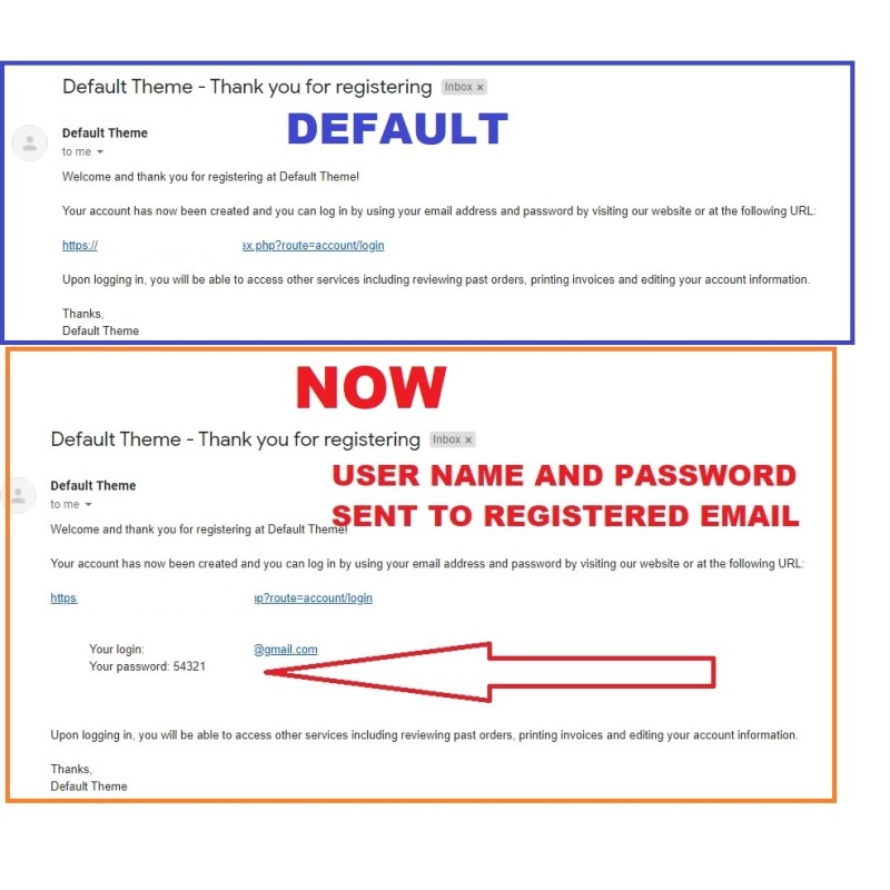 Qeydiyyatdan sonra e-poçta parol göndərmək