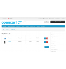 Bookmarks without registration and authorization for Opencart