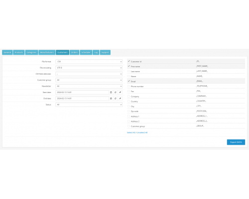 Модуль імпорту та експорту CSV Price Pro import/export для OpenCart 1.5